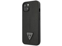 Funda Guess GUHCP14MPSATLK para iPhone 14 Plus de 6,7" negra / carcasa rígida negra con logo triangu Funda Guess GUHCP14MPSATLK para iPhone 14 Plus de 6,7" negra / carcasa rígida negra con logo triangu
