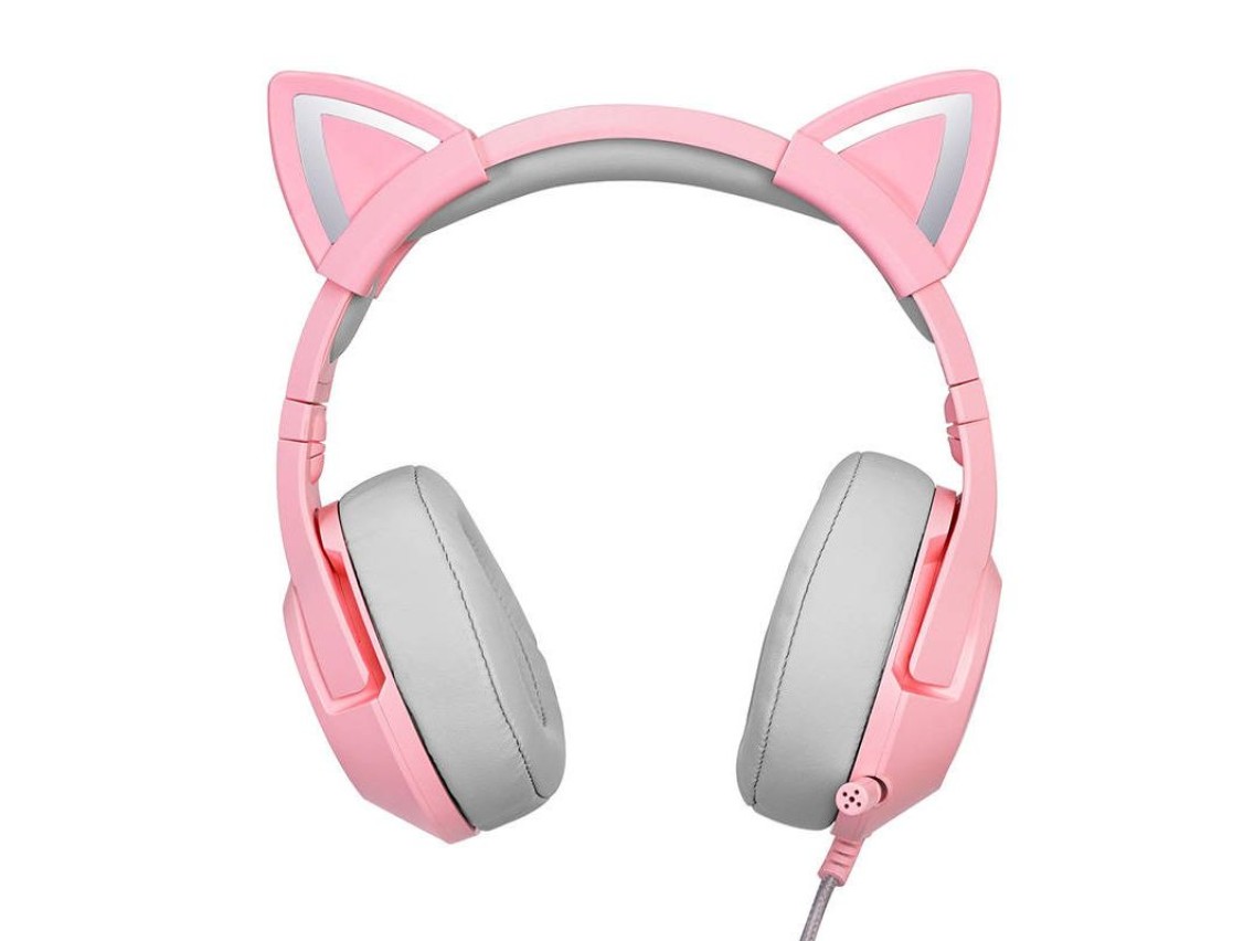 Fones de ouvido gamer ONIKUMA K9 rosa RGB