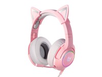 Fones de ouvido gamer ONIKUMA K9 rosa RGB