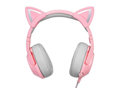 Fones de ouvido gamer ONIKUMA K9 rosa RGB