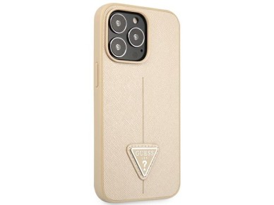 Guess GUHCP14XPSATLE iPhone 14 Pro Max 6,7 "beige / beige hardcase SaffianoTriangle Logo Guess GUHCP14XPSATLE iPhone 14 Pro Max 6,7 "beige / beige hardcase SaffianoTriangle Logo