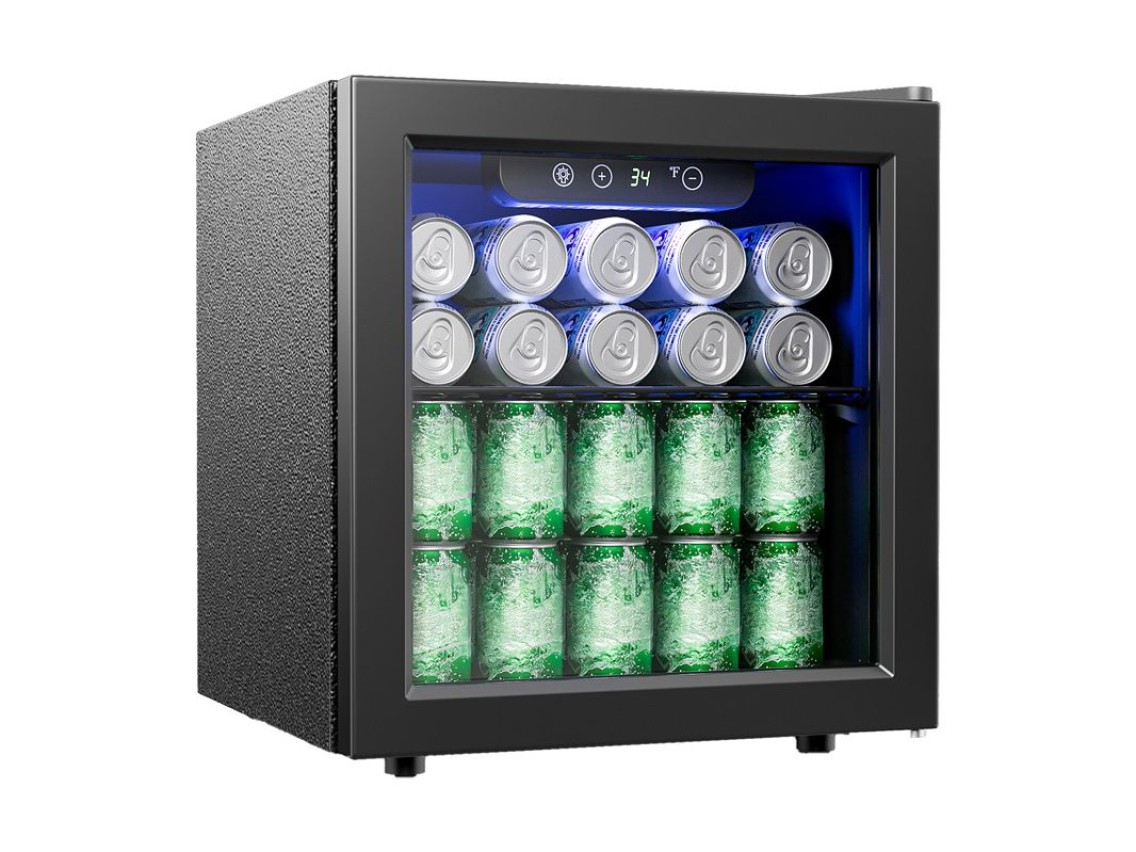 Vitrina refrigerada para bebidas Euhomy BR001-55 de 37 litros (negra)