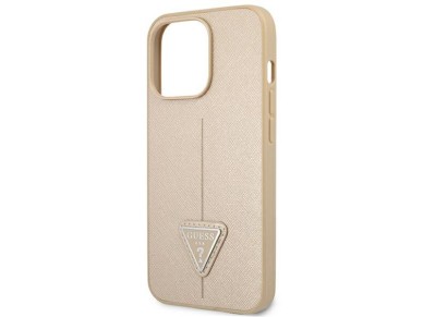 Guess GUHCP14XPSATLE iPhone 14 Pro Max 6,7 "beige / beige hardcase SaffianoTriangle Logo Guess GUHCP14XPSATLE iPhone 14 Pro Max 6,7 "beige / beige hardcase SaffianoTriangle Logo