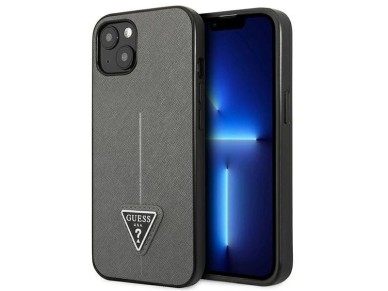 Guess GUHCP14SPSATLG iPhone 14 6.1 "silver / silver hardcase SaffianoTriangle Logo Guess GUHCP14SPSATLG iPhone 14 6.1 "silver / silver hardcase SaffianoTriangle Logo