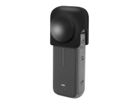 Capa de lente de silicone PULUZ para Insta360 X4 / X5 (preta) Capa de lente de silicone PULUZ para Insta360 X4 / X5 (preta)