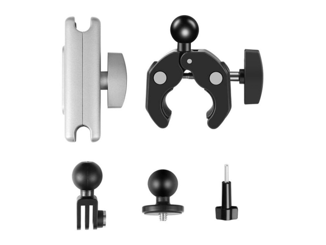 Soporte para motocicleta PULUZ para cámaras deportivas (DJI, GoPro, Insta360) (negro)