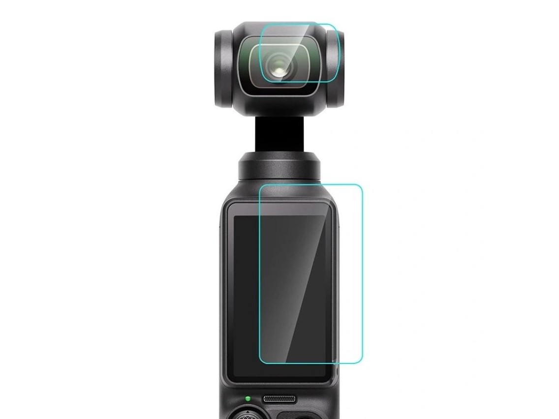Pel�cula protetora de vidro temperado para lente e tela do DJI OSMO Pocket 3