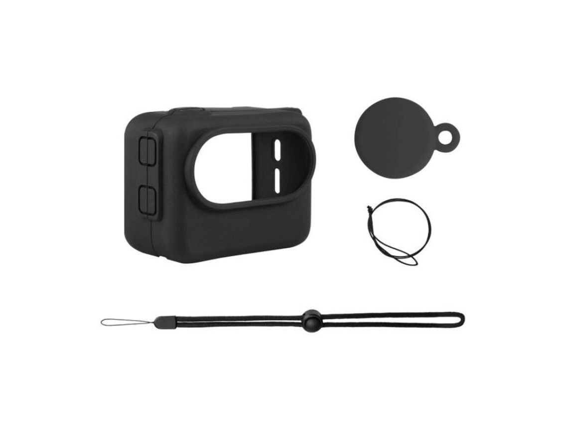 Capa protetora de silicone Puluz para Insta360 GO 3 com tampa de lente.
