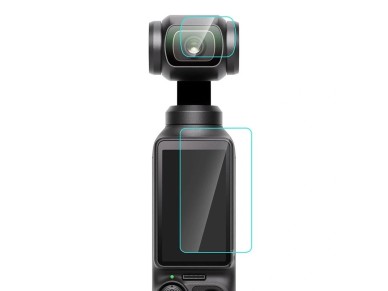 Pel�cula protetora de vidro temperado para lente e tela do DJI OSMO Pocket 3