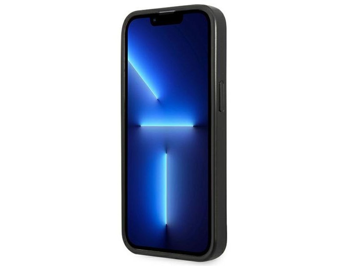 Guess GUHCP14MPSATLG iPhone 14 Plus 6.7 "prata / capa rígida prateada Saffiano com logotipo triangul