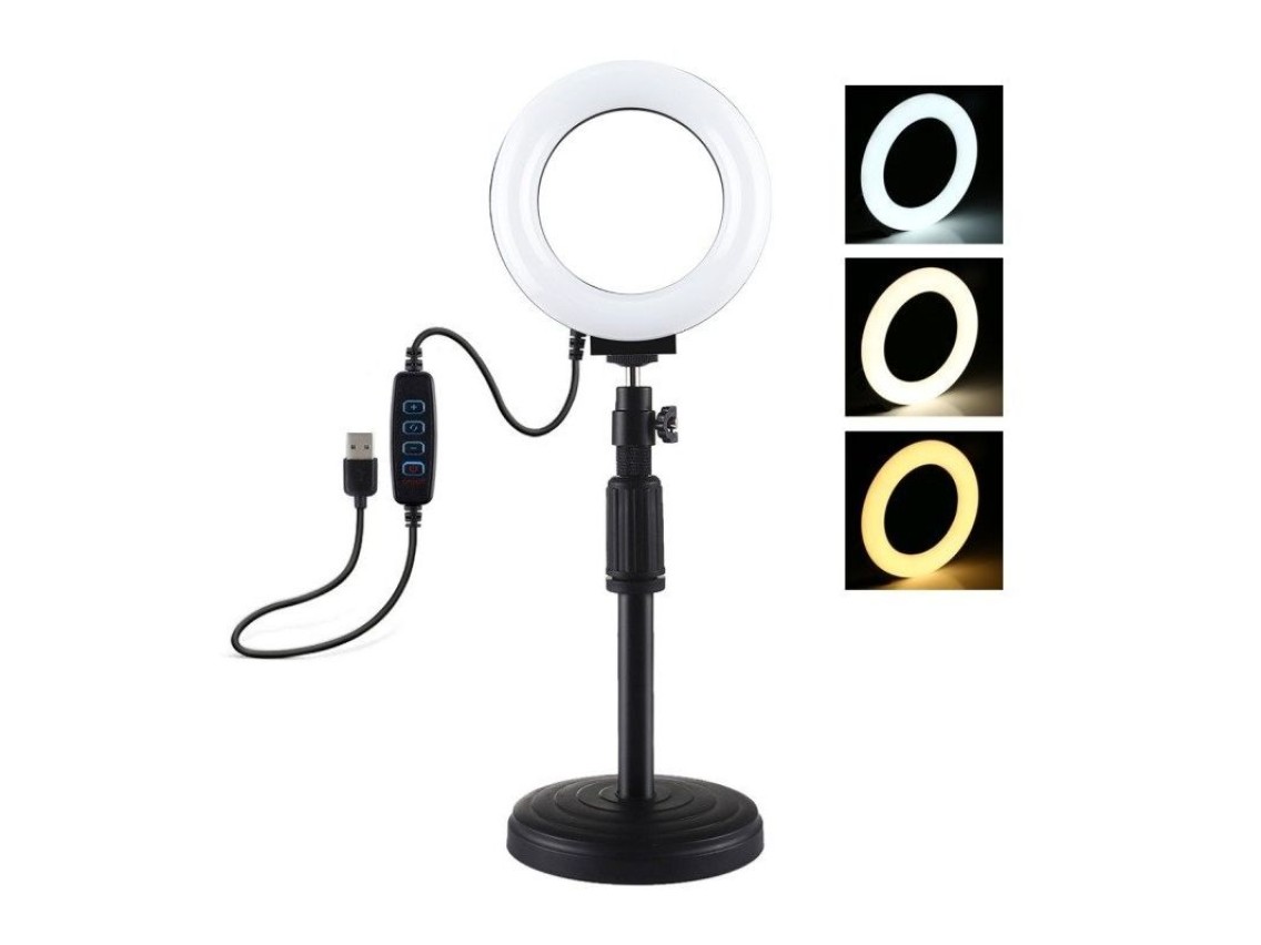 Ring LED lamp Puluz with adjustable base PU391