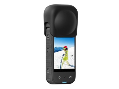 Silicone protective lens cover Puluz for Insta360 X3 (black)