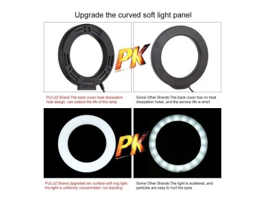 Ring LED lamp Puluz with adjustable base PU391
