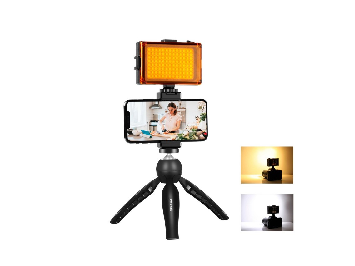 Puluz live recording set tripod + LED lamp + phone clip PKT3131B