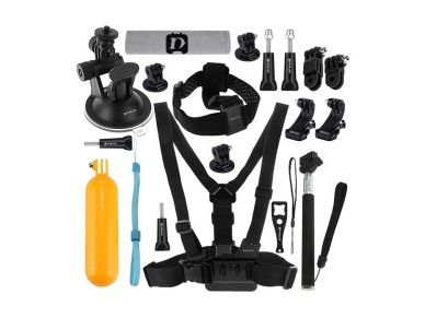 Conjunto de 20 acess�rios Puluz para c�meras esportivas (incluindo Osmo Action 5 Pro, Insta360 Ace P