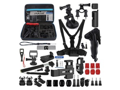 Conjunto de 43 acess�rios Puluz para c�meras esportivas (incluindo Osmo Action 5 Pro, Ace Pro 2) PKT
