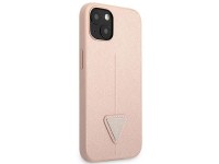 Guess GUHCP14MPSATLP iPhone 14 Plus 6,7 "rosa / capa rígida rosa Saffiano com logotipo triangular Guess GUHCP14MPSATLP iPhone 14 Plus 6,7 "rosa / capa rígida rosa Saffiano com logotipo triangular