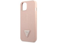 Guess GUHCP14MPSATLP iPhone 14 Plus 6,7 "rosa / capa rígida rosa Saffiano com logotipo triangular Guess GUHCP14MPSATLP iPhone 14 Plus 6,7 "rosa / capa rígida rosa Saffiano com logotipo triangular