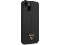 Capa rígida de silicone triangular preta/preta Guess GUHCP14MSLTGK para iPhone 14 Plus de 6,7". Capa rígida de silicone triangular preta/preta Guess GUHCP14MSLTGK para iPhone 14 Plus de 6,7".