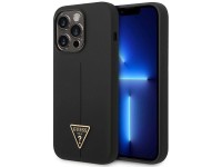 Capa r�gida de silicone triangular preta/preta Guess GUHCP14XSLTGK para iPhone 14 Pro Max 6.7"