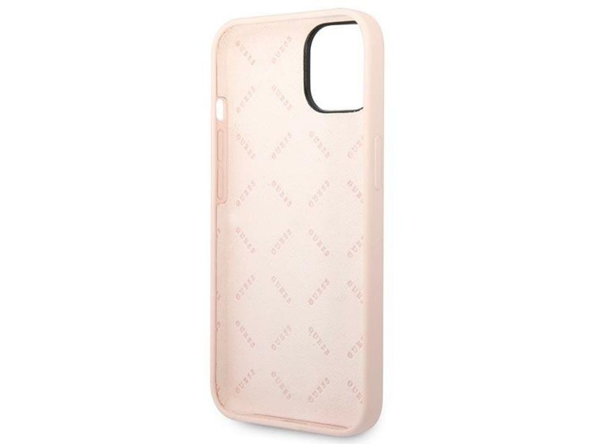 Capa rígida de silicone triangular rosa/rosa Guess GUHCP14MSLTGP para iPhone 14 Plus de 6,7