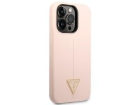 Funda rígida Guess GUHCP14LSLTGP para iPhone 14 Pro de 6.1" rosa/rosa, de silicona triangular. Funda rígida Guess GUHCP14LSLTGP para iPhone 14 Pro de 6.1" rosa/rosa, de silicona triangular.