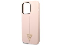 Capa rígida de silicone triangular rosa/rosa Guess GUHCP14XSLTGP para iPhone 14 Pro Max 6.7" Capa rígida de silicone triangular rosa/rosa Guess GUHCP14XSLTGP para iPhone 14 Pro Max 6.7"
