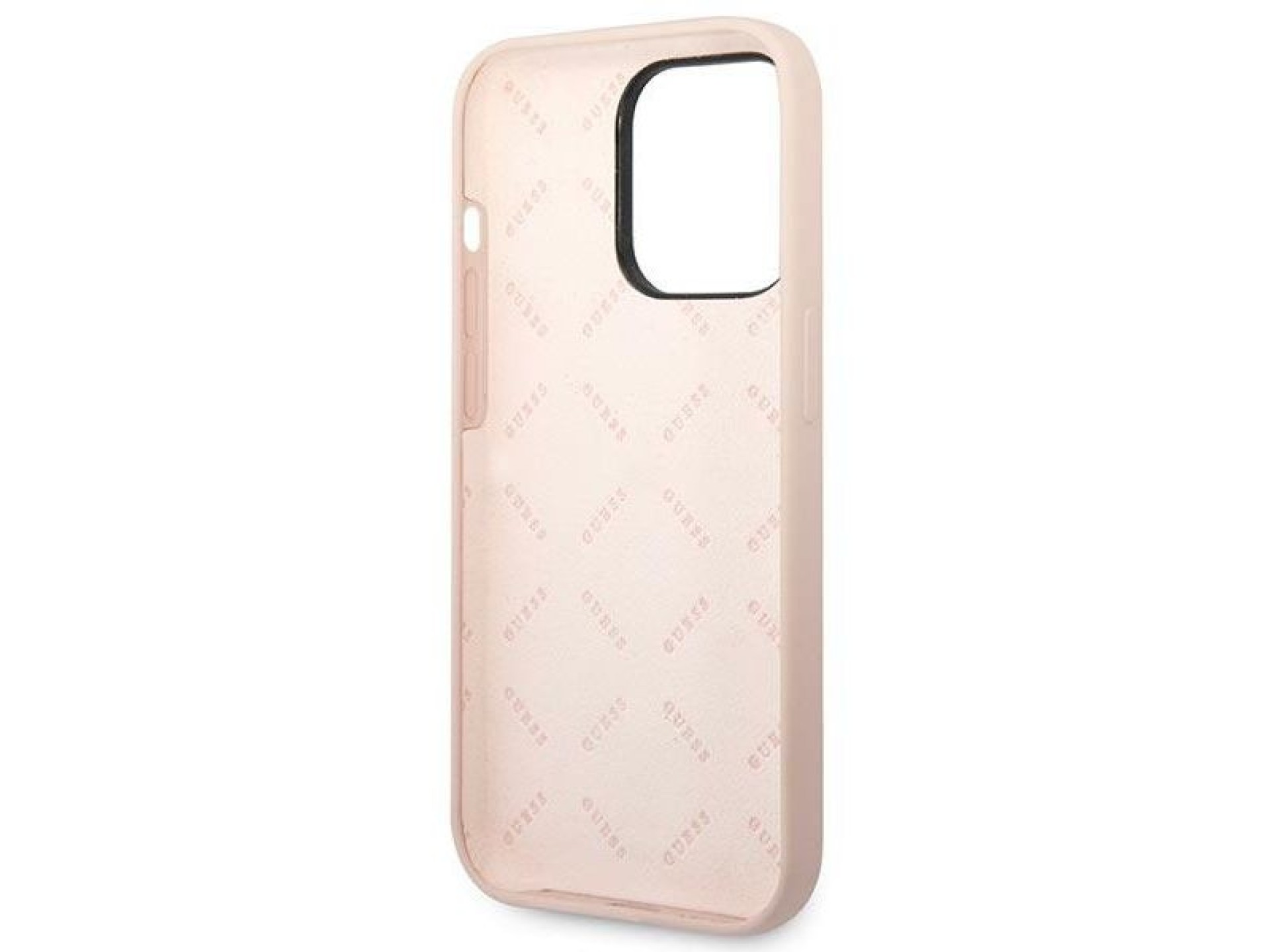 Capa rígida de silicone triangular rosa/rosa Guess GUHCP14XSLTGP para iPhone 14 Pro Max 6.7