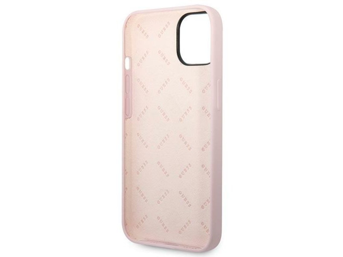 Capa Guess GUHCP14MSLTGU para iPhone 14 Plus 6.7" roxa / capa r�gida roxa de silicone triangular