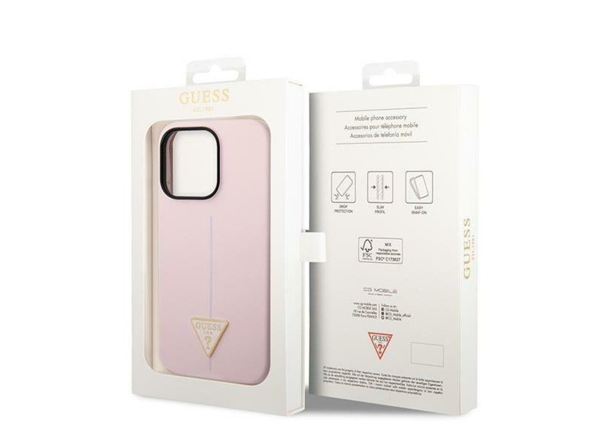 Capa Guess de silicone triangular para iPhone 14 Pro de 6,1