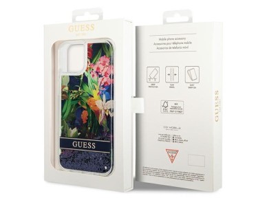 Guess GUHCP14MLFLSB iPhone 14 Plus 6.7 "blue / blue hardcase Flower Liquid Glitter Guess GUHCP14MLFLSB iPhone 14 Plus 6.7 "blue / blue hardcase Flower Liquid Glitter
