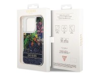 Funda Guess Flower Liquid Glitter para iPhone 14 Pro Max - azul Funda Guess Flower Liquid Glitter para iPhone 14 Pro Max - azul