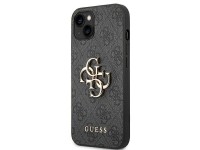 Capa Guess 4G com logo grande em metal para iPhone 14 - Cinza Capa Guess 4G com logo grande em metal para iPhone 14 - Cinza