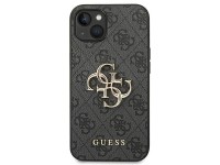 Capa Guess 4G com logo grande em metal para iPhone 14 - Cinza Capa Guess 4G com logo grande em metal para iPhone 14 - Cinza