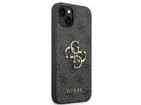 Capa Guess 4G com logo grande em metal para iPhone 14 - Cinza Capa Guess 4G com logo grande em metal para iPhone 14 - Cinza