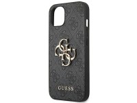 Capa Guess 4G com logo grande em metal para iPhone 14 - Cinza Capa Guess 4G com logo grande em metal para iPhone 14 - Cinza