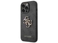 Capa Guess 4G com logo grande em metal para iPhone 14 Pro - Cinza Capa Guess 4G com logo grande em metal para iPhone 14 Pro - Cinza