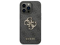 Capa Guess 4G com logo grande em metal para iPhone 14 Pro - Cinza Capa Guess 4G com logo grande em metal para iPhone 14 Pro - Cinza