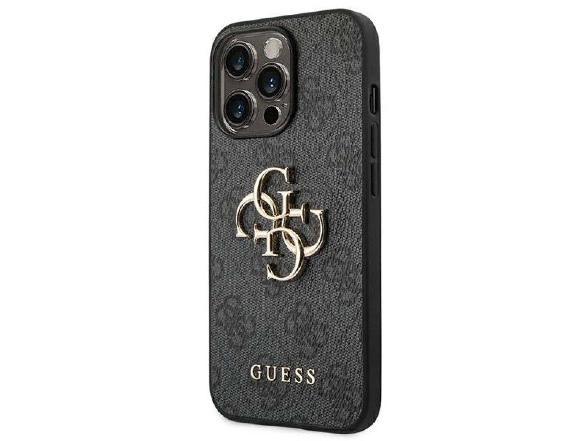 Guess 4G Big Metal Logo Case for iPhone 14 Pro Max - Gray