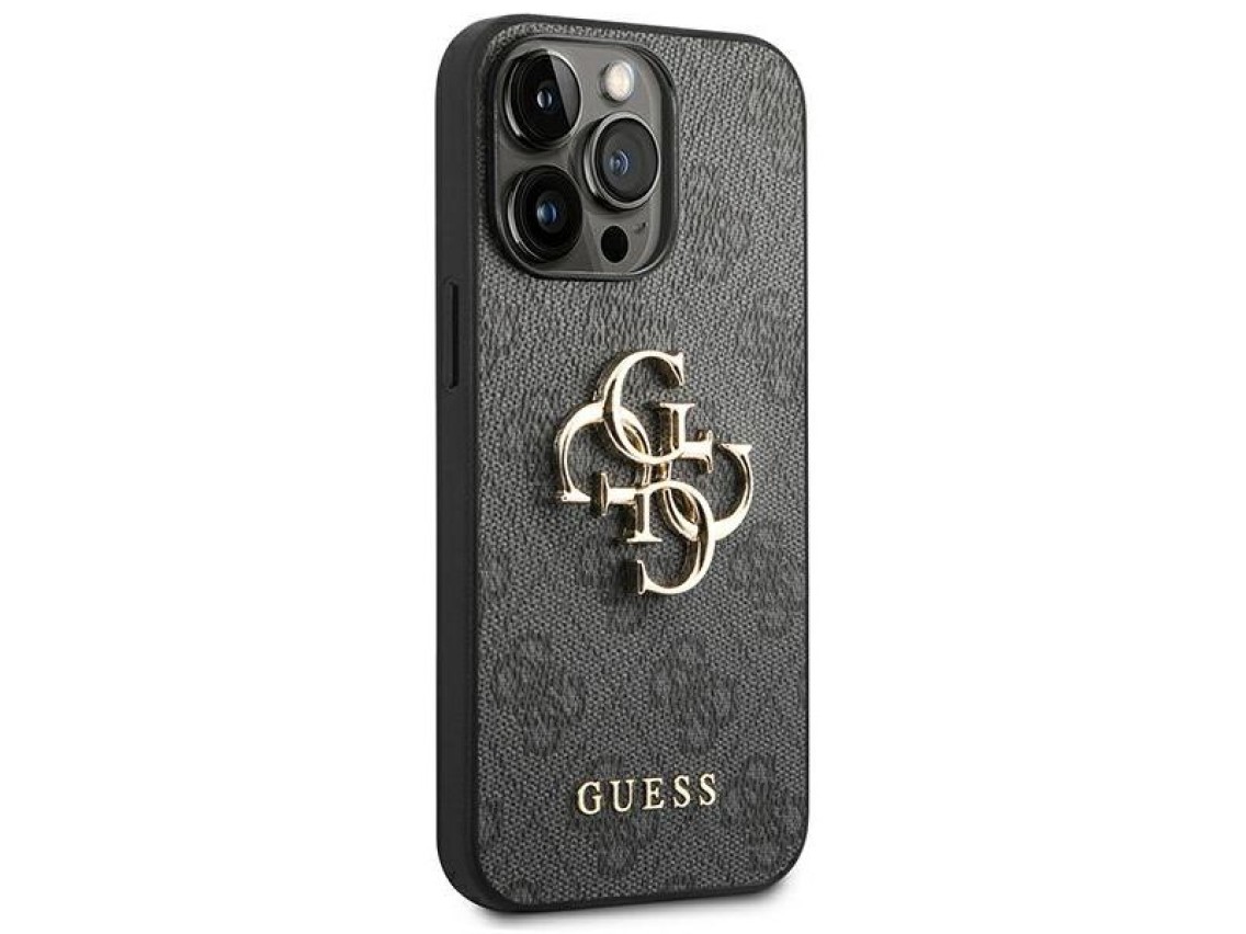 Guess 4G Big Metal Logo Case for iPhone 14 Pro Max - Gray