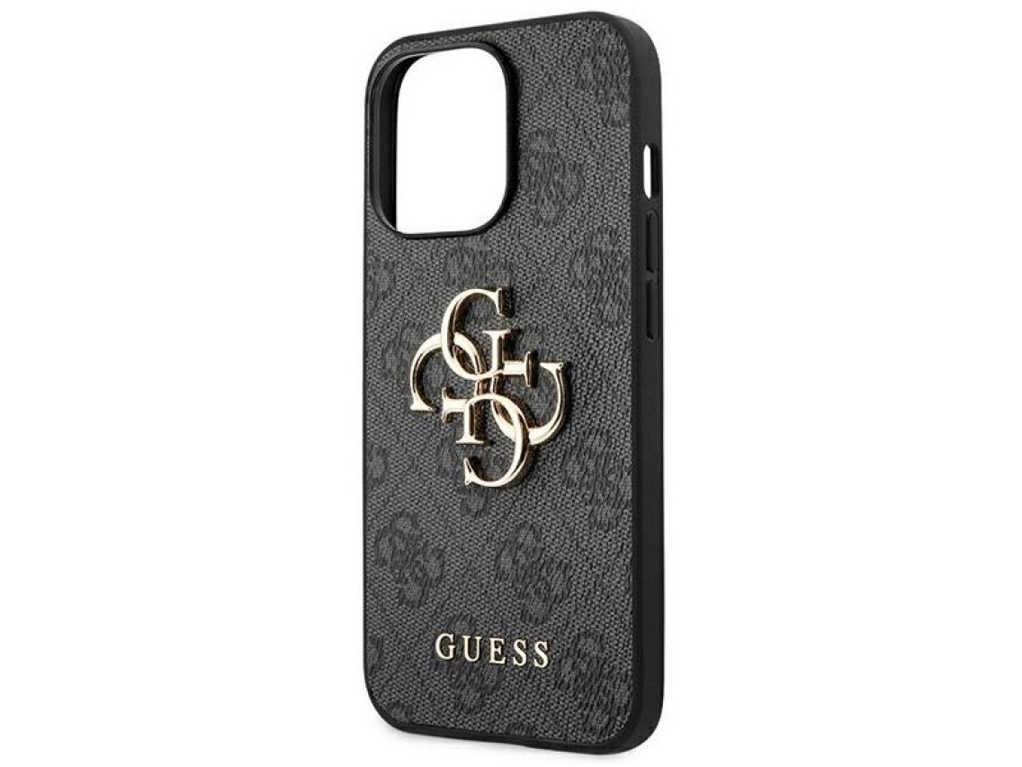 Guess 4G Big Metal Logo Case for iPhone 14 Pro Max - Gray