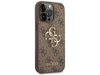 Capa Guess 4G com logo grande em metal para iPhone 14 Pro - Marrom Capa Guess 4G com logo grande em metal para iPhone 14 Pro - Marrom