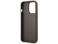 Capa Guess 4G com logo grande em metal para iPhone 14 Pro - Marrom Capa Guess 4G com logo grande em metal para iPhone 14 Pro - Marrom