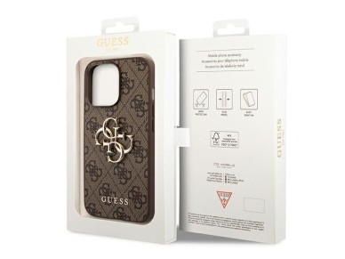 Guess 4G Big Metal Logo Case for iPhone 14 Pro - Brown Guess 4G Big Metal Logo Case for iPhone 14 Pro - Brown