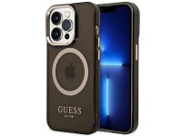 Guess GUHMP14XHTCMK iPhone 14 Pro Max 6.7" black/black hard case Gold Outline Translucent MagSafe Guess GUHMP14XHTCMK iPhone 14 Pro Max 6.7" black/black hard case Gold Outline Translucent MagSafe