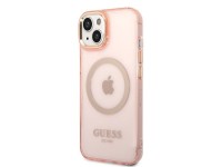 Capa rígida Guess GUHMP14SHTCMP para iPhone 14 de 6,1" rosa/rosa com contorno dourado e tecnologia M Capa rígida Guess GUHMP14SHTCMP para iPhone 14 de 6,1" rosa/rosa com contorno dourado e tecnologia M