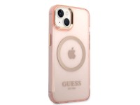 Capa rígida Guess GUHMP14SHTCMP para iPhone 14 de 6,1" rosa/rosa com contorno dourado e tecnologia M Capa rígida Guess GUHMP14SHTCMP para iPhone 14 de 6,1" rosa/rosa com contorno dourado e tecnologia M