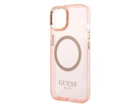 Capa rígida Guess GUHMP14SHTCMP para iPhone 14 de 6,1" rosa/rosa com contorno dourado e tecnologia M Capa rígida Guess GUHMP14SHTCMP para iPhone 14 de 6,1" rosa/rosa com contorno dourado e tecnologia M