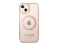 Funda rígida Guess GUHMP14MHTCMP para iPhone 14 Plus de 6,7" rosa/rosa con contorno dorado y MagSafe Funda rígida Guess GUHMP14MHTCMP para iPhone 14 Plus de 6,7" rosa/rosa con contorno dorado y MagSafe