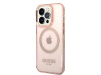 Guess GUHMP14LHTCMP iPhone 14 Pro 6.1" pink/pink hard case Gold Outline Translucent MagSafe Guess GUHMP14LHTCMP iPhone 14 Pro 6.1" pink/pink hard case Gold Outline Translucent MagSafe
